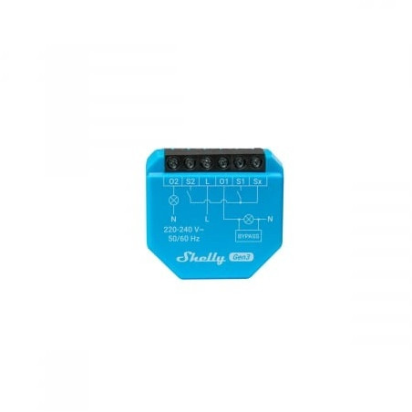 resigilat releu inteligent shelly 2l, 2 canale, nu necesita nul, integrare home assistant, matter