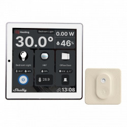resigilat intrerupator smart cu touchscreen shelly wall display, alb, wi-fi, bluethooth + blu h&t