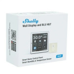 resigilat intrerupator smart cu touchscreen shelly wall display, alb, wi-fi, bluethooth + blu h&t