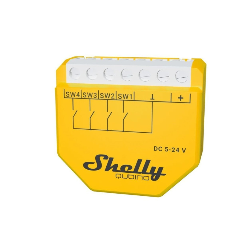 resigilat shelly qubino wave i4 dc - modul activare scene z-wave