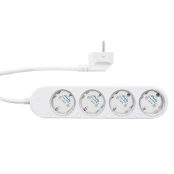 resigilat prelungitor inteligent cu 4 prize si masurare consum-shelly power strip 4 gen4 alb