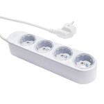 resigilat prelungitor inteligent cu 4 prize si masurare consum-shelly power strip 4 gen4 alb