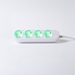 resigilat prelungitor inteligent cu 4 prize si masurare consum-shelly power strip 4 gen4 alb