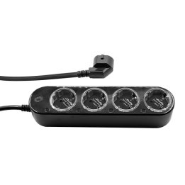 resigilat prelungitor inteligent cu 4 prize si masurare consum negru - shelly power strip 4 gen4