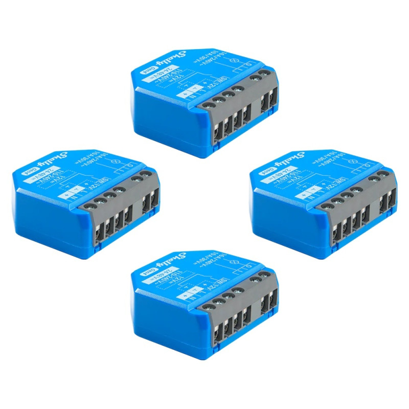 resigilat pachet de 4 x shelly 1 gen4 - modul releu inteligent wifi, matter, zigbee, bluetooth