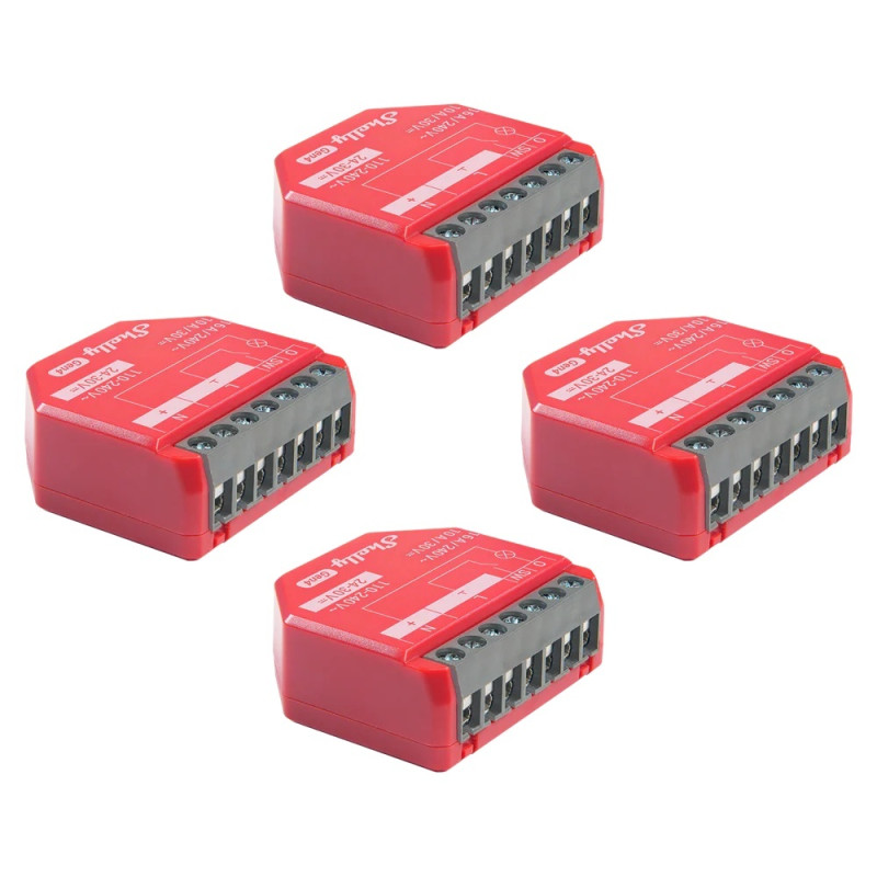 resigilat pachet de 4 x shelly 1pm gen4 - releu inteligent wifi, matter, zigbee, bluetooth cu masurare consum