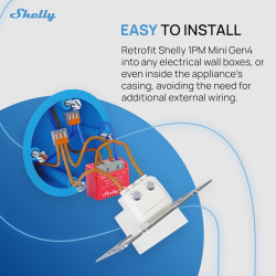 resigilat pachet 2x shelly 1pm mini gen4 - releu inteligent wifi, zigbee, matter, bluetooth cu masurare consum