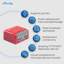 resigilat pachet 2x shelly 1pm mini gen4 - releu inteligent wifi, zigbee, matter, bluetooth cu masurare consum
