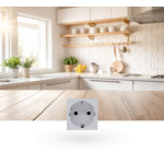 resigilat shelly socket for wall display stand white - soclu pentru montaj pe stand al shelly wall display, alb