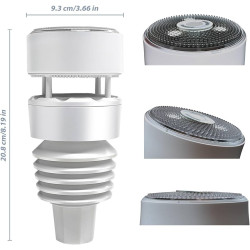 resigilat ecowitt ws90 (wittboy) - statie meteo 7-in-1, powered by shelly senzor haptic de ploaie si anemometru sonic, inte