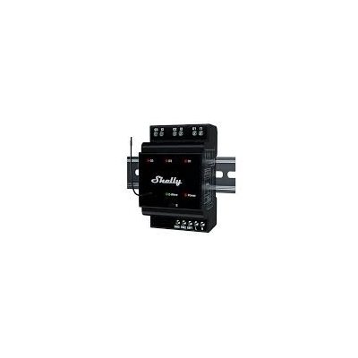 resigilat shelly wave pro 3 (2025) lr - releu profesional z-wave cu 3 canale, montaj pe sina din si tehnologie long range