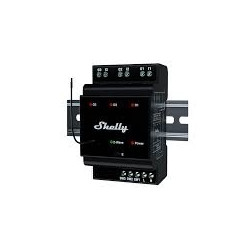 resigilat shelly wave pro 3 (2025) lr - releu profesional z-wave cu 3 canale, montaj pe sina din si tehnologie long range