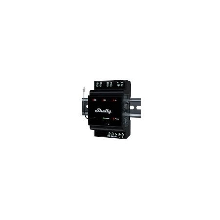 resigilat shelly wave pro 3 (2025) lr - releu profesional z-wave cu 3 canale, montaj pe sina din si tehnologie long range