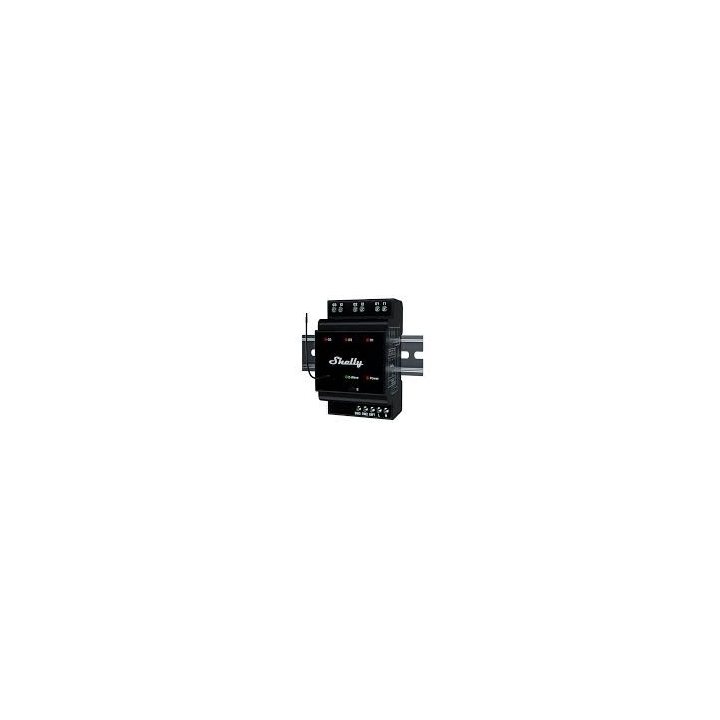 resigilat shelly wave pro 3 (2025) lr - releu profesional z-wave cu 3 canale, montaj pe sina din si tehnologie long range