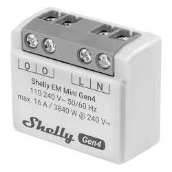 resigilat shelly em mini gen4 - monitor de energie monofazat, ultra-compact, wi-fi si bluetooth, chip shelly g4