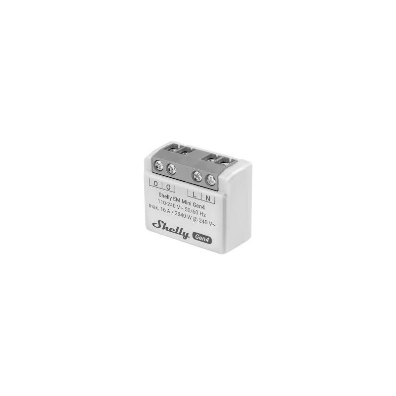 resigilat shelly em mini gen4 - monitor de energie monofazat, ultra-compact, wi-fi si bluetooth, chip shelly g4