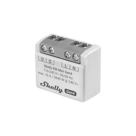 resigilat shelly em mini gen4 - monitor de energie monofazat, ultra-compact, wi-fi si bluetooth, chip shelly g4
