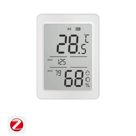resigilat sonoff snzb-02dr2, airguard th - senzor de temperatura si umiditate zigbee 3.0 cu afisaj lcd si monitorizare de