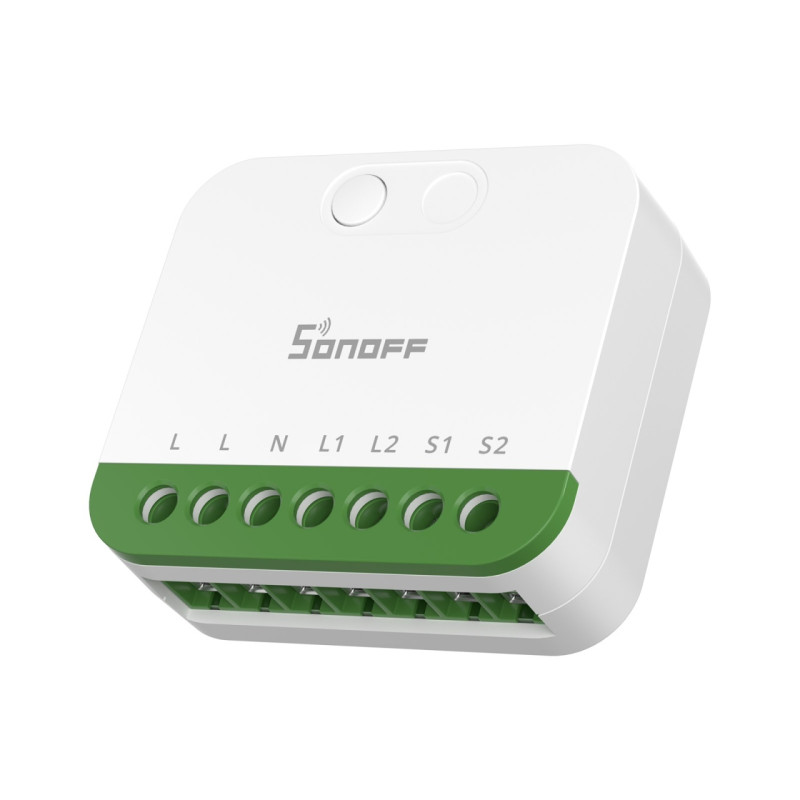 resigilat sonoff mini-2gs - releu inteligent mini zigbee 3.0, 10a, montaj in doza si control dual