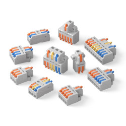 resigilat sonoff quick wire connectors d1-2 - conectori rapizi pentru cabluri electrice, tip parghie, 2 cai
