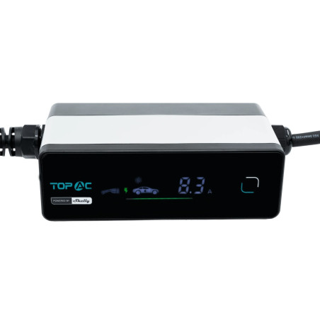 resigilat topac portable ev charger 11kw (eve01-11r) - statie de incarcare portabila trifazata, tip 2, curent reglabil, p