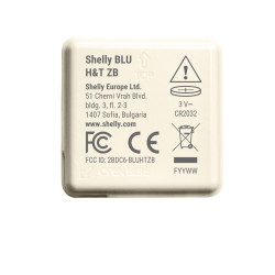 resigilat shelly blu h&t zb mocha - senzor inteligent de temperatura si umiditate, zigbee 3.0, autonomie 3 ani