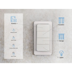 resigilat shelly blu rc button 4 zb - telecomanda inteligenta zigbee 3.0, 4 butoane, control scene si dispozitive