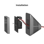 resigilat suport de birou pentru sonoff nspanel si nspanel pro, gri - stand ergonomic pentru panouri de control tactile