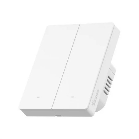 resigilat intrerupator inteligent sonoff zbm5-2c-80w, 2 canale, 10a, zigbee, alb