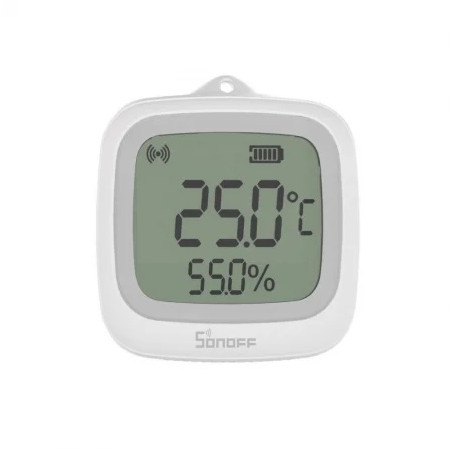 resigilat senzor de temperatura si umiditate sonoff snzb-02wd, zigbee 3.0