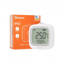 resigilat senzor de temperatura si umiditate sonoff snzb-02wd, zigbee 3.0