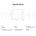 resigilat sonoff t2eu3c-rf - intrerupator inteligent tactil cu radiofrecventa, 3 canale