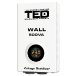 stabilizator retea maxim 500va-avr lcd 2 iesiri schuko wall ted002174 (1/4)