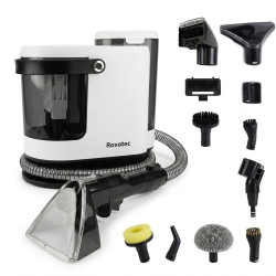 aspirator cu spalare si abur rovotec easy wash, 1700w, curatare cu apa rece calda, abur, 9 accesorii, 15k pa, autocuratare, elim