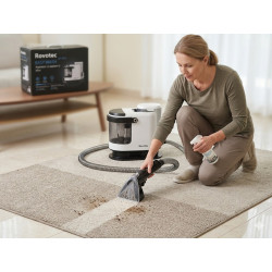 aspirator cu spalare si abur rovotec easy wash, 1700w, curatare cu apa rece calda, abur, 9 accesorii, 15k pa, autocuratare, elim