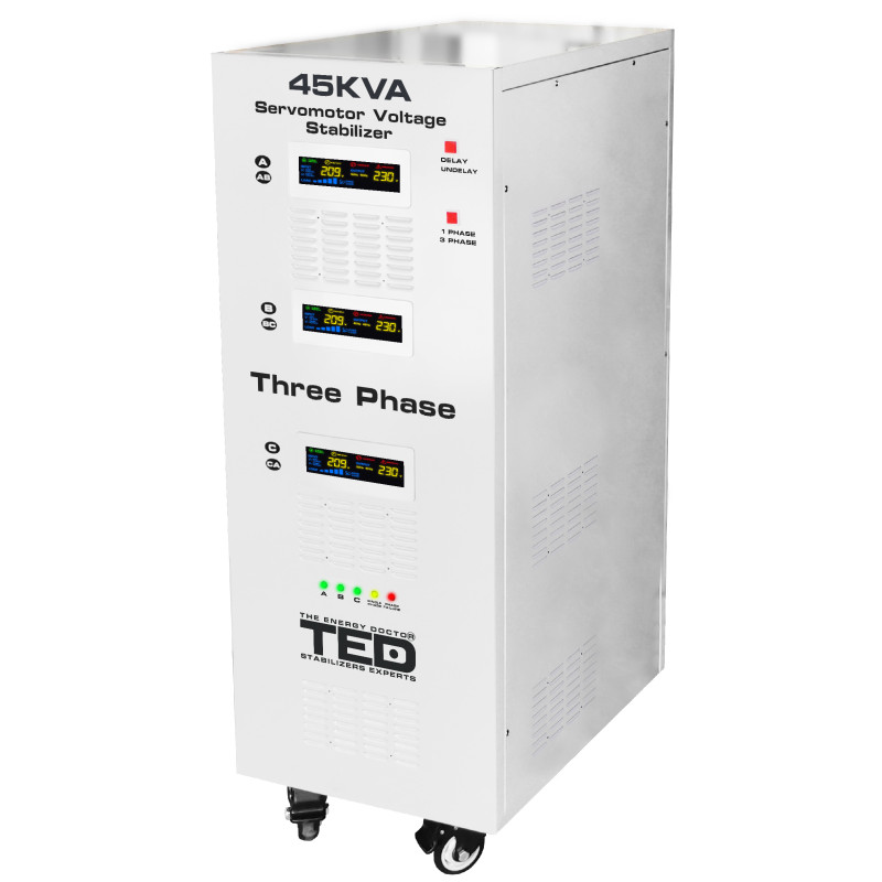 stabilizator retea maxim 45kva-svc cu servomotor trifazat-trifazat ted000170