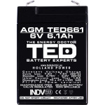 acumulator agm vrla 6v 6,1ah dimensiuni 70 x 47 x 100 mm f1 - ted002938 (20)