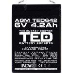 acumulator agm vrla 6v 4,2ah dimensiuni 70 x 47 x 100 mm f1 - ted002914 (20)