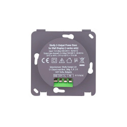 shelly 2-output powerbase for wall display - baza de schimb cu 2 iesiri independente (releu dublu), montaj in doza, acceso