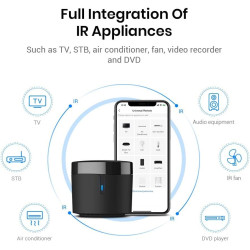 telecomanda universala inteligenta broadlink rm4 mini, control ir, wireless, 4g, compatibil android ios, alexa google assistant,