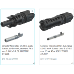 Pereche Conectori MC4-Evo 2 jack, Staubli, 4.0-6.0 mm², cable Ø 4.7-6.4 mm, 1.5 kV, 45 A