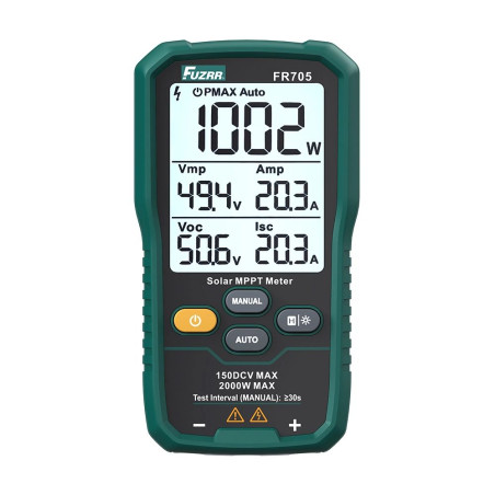 Multimetru masurare panouri solare fotovoltaice, Solar MPPT Power Tester, FR705, FUZRR