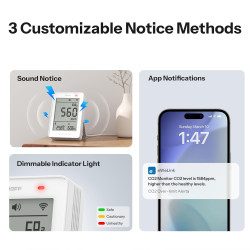 sonoff airguard co2 sawf-08p wifi lcd aparat de masurare a calitatii aerului