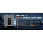 Invertor hibrid solar DATOUBOSS 6200W 48VDC la 230VAC, MPPT 120A, intrare PV 8500W, protecție BMS, intrare PV 27A
