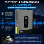 Invertor hibrid solar DATOUBOSS 6200W 48VDC la 230VAC, MPPT 120A, intrare PV 8500W, protecție BMS, intrare PV 27A