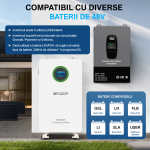 Invertor hibrid solar DATOUBOSS 6200W 48VDC la 230VAC, MPPT 120A, intrare PV 8500W, protecție BMS, intrare PV 27A