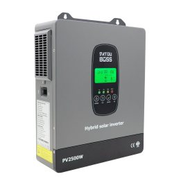 DATOUBOSS 1800W Hybrid Inverter 12V, Hybrid Solar Inverter On Grid, Supports Battery-Free Operation, 12V DC to 220/230V AC, BMS