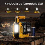 DATOUBOSS Dual Large-Capacity Battery Slots 500WInverter, Supports 10000mAh+ Any Capacity Lithium Batteries, Dual Slot 8-15 Hour