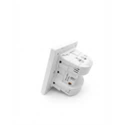 priza de perete rovo aac, incarcare rapida 20w, cabluri retractabile, usb-c si lightning, porturi usb-a si usb-c, 16a