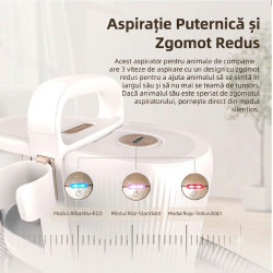 masina de tuns animale cu aspirare 9 in 1 rovotec allclean, functie uscator, caini, pisici, functie uscare, aspirator animale si